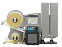 Etikettendruckspender Legi-Air 4050CWB mit Etiketten frontal