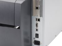 Zebra ZT231 Etikettendrucker Rückseite mit Ethernet-Anschluss