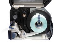 Sato CL4NX Plus Etikettendrucker offen mit eingelegter Etikettenrolle