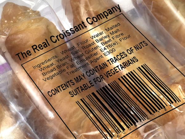 Linx TT Direktdruck auf Croissant-Verpackung aus Folie