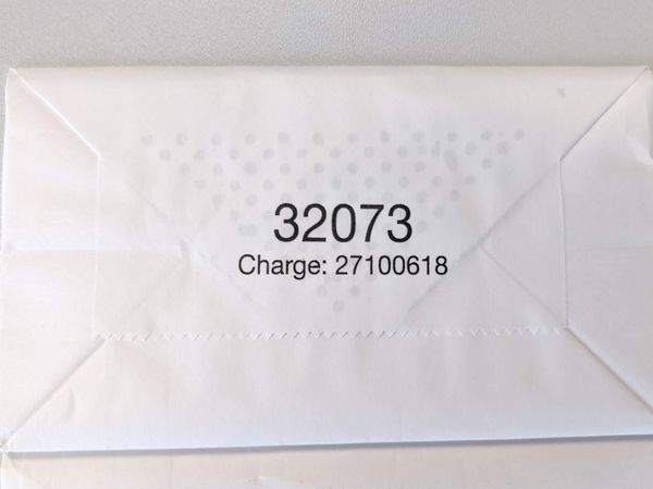 Mit Tintenstrahldrucker Markoprint X1JET MX bedruckte Papiertüte