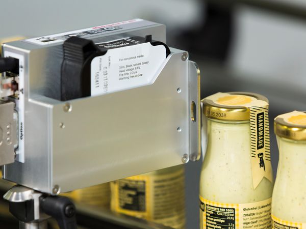 Mit Tintenstrahldrucker Markoprint X1JET HP Premium bedruckter Metalldeckel