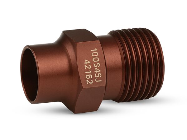 Laserbeschriftung DPM auf Drehteil aus Metall, Kupfer