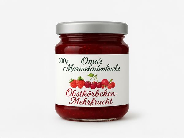 Etikettieranlage Geset 141 Etikett auf Marmeladenglas