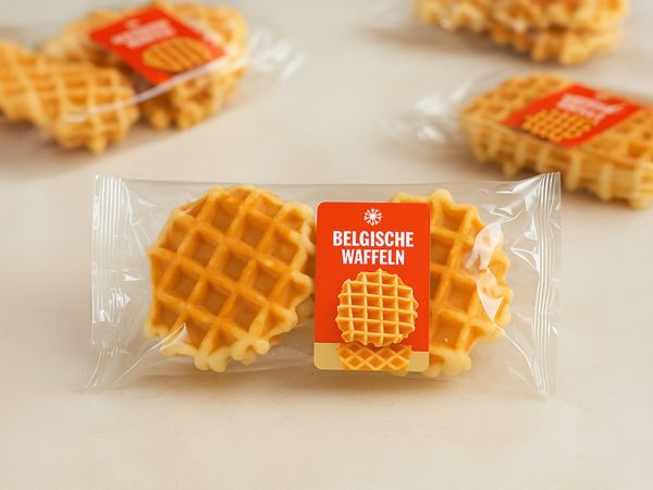 Etikettieranlage Geset 211 Etikett auf Folienverpackung für Lebensmittel