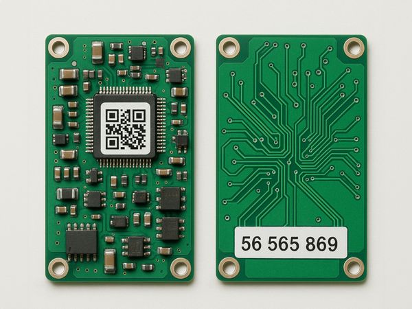 Etikettieranlage Geset 247 Etikett auf Leiterplatte