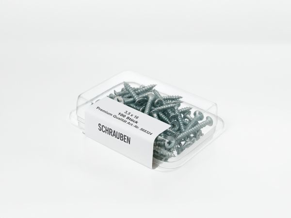 Etikettieranlage Geset 248 C-Wrap Etikett auf Schrauben