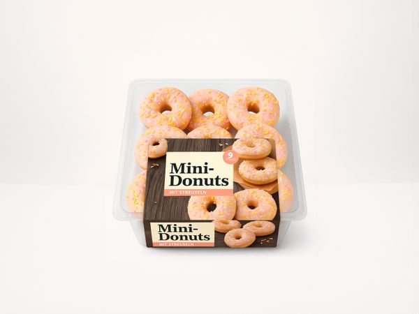 Etikettieranlage Geset 218 C-Wrap Etikette auf Donuts