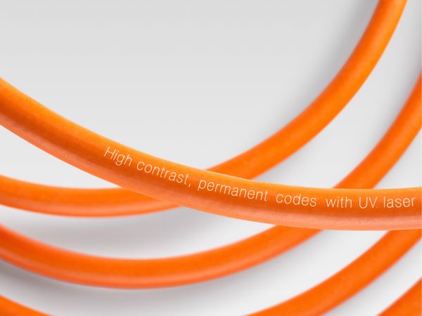 UV-Laser Codierung auf Kabel
