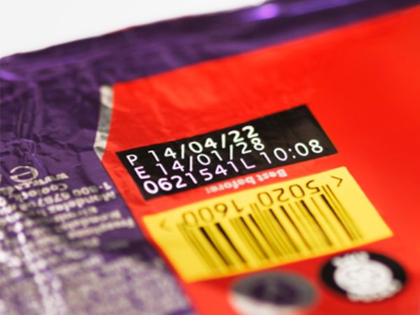 Faserlaser Codierung auf Folienverpackung