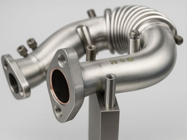 Faserlasercodierung auf Metall-Autokrümmer