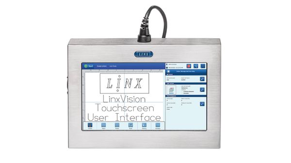 Linx CSL Laser Touchscreen Bedieneinheit mit LinxVision Benutzeroberfläche