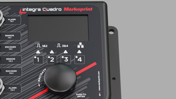 Markoprint integra Quadro OLED Display und iLogic Knopf
