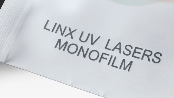 Linx UVG5 Kennzeichnung auf Folie