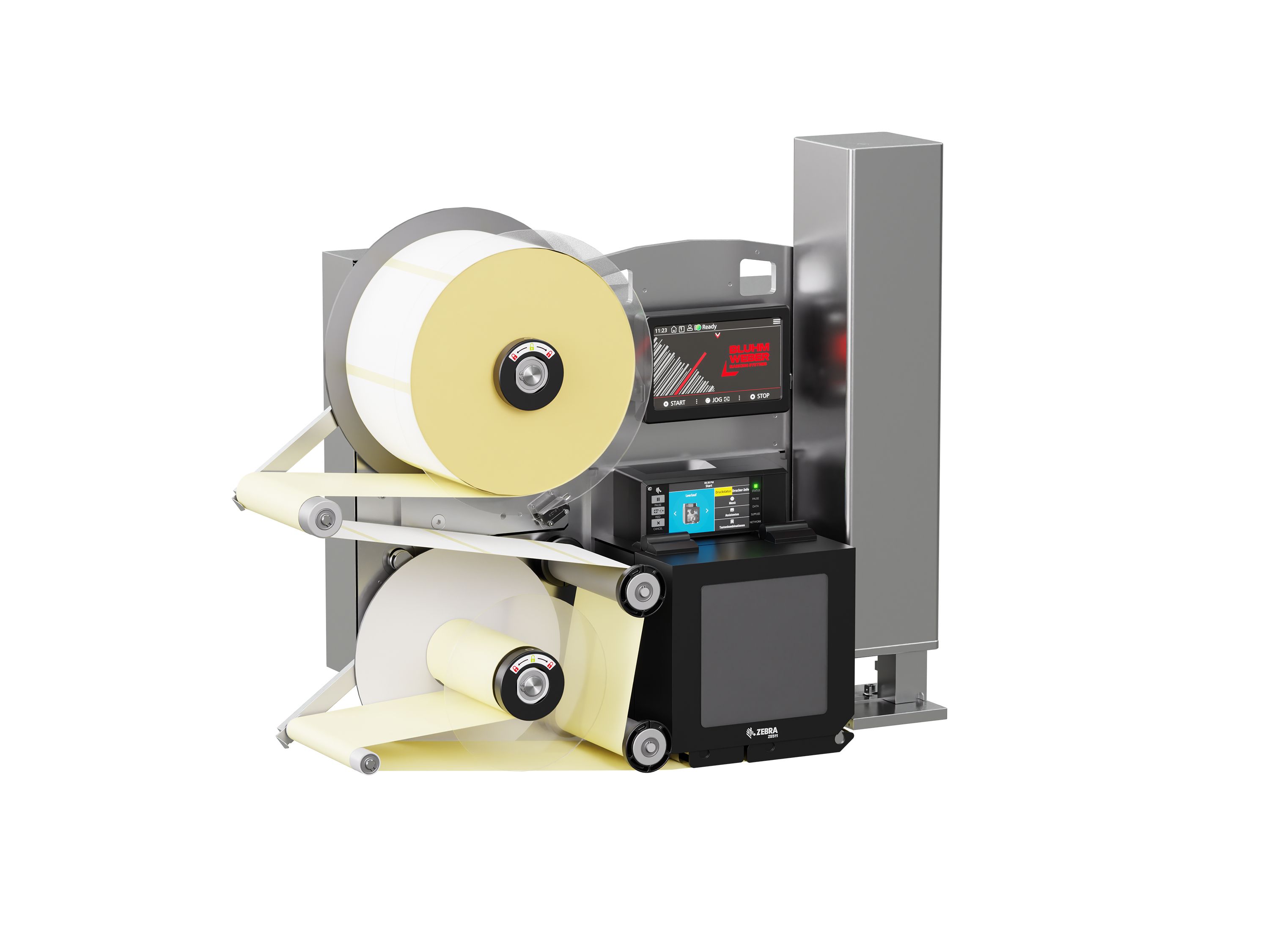 Etikettendruckspender Legi-Air 4050E mit Etiketten links