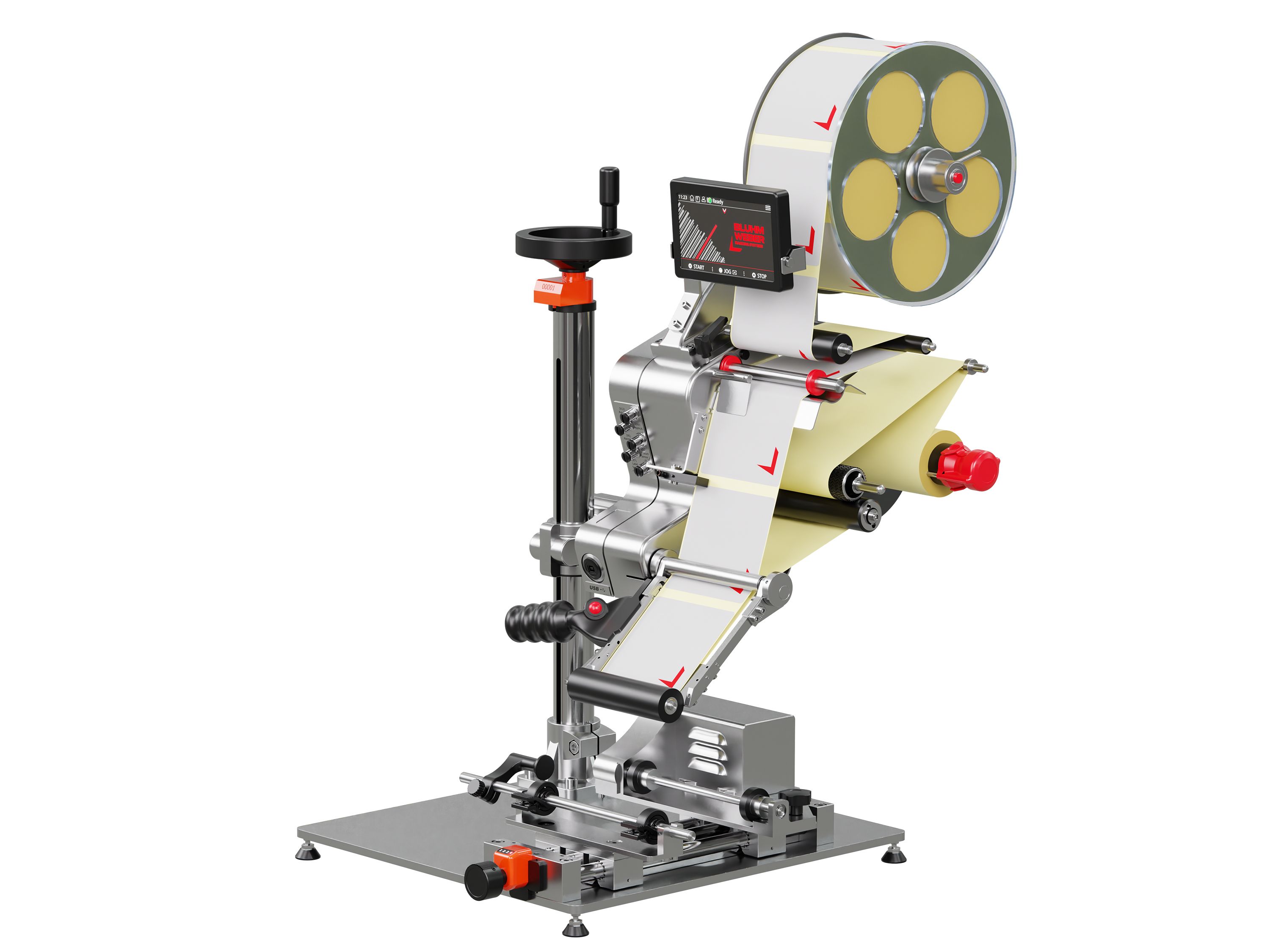 Geset 141 labeling system with labels left