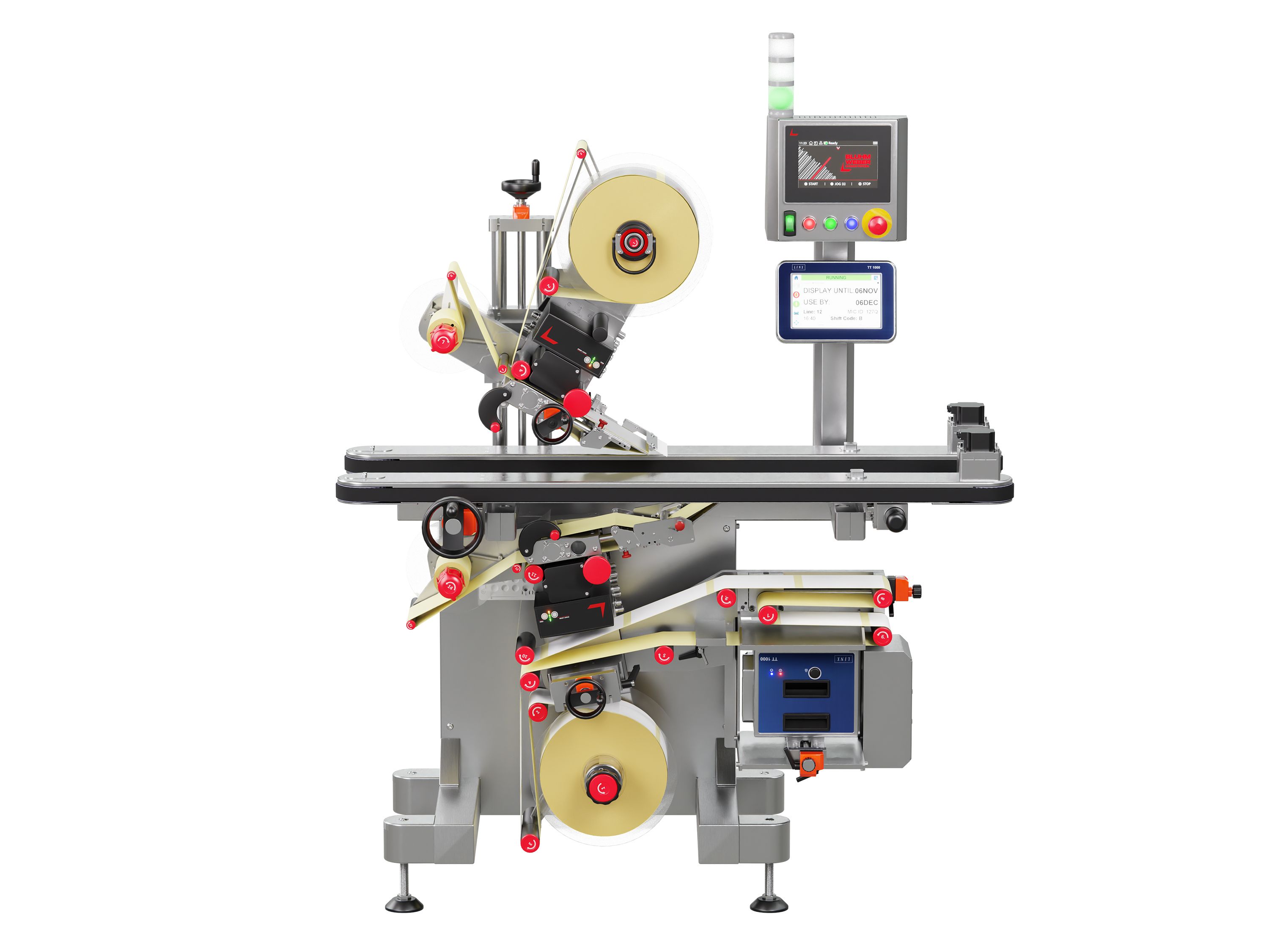 Geset 247 labeling system with front labels