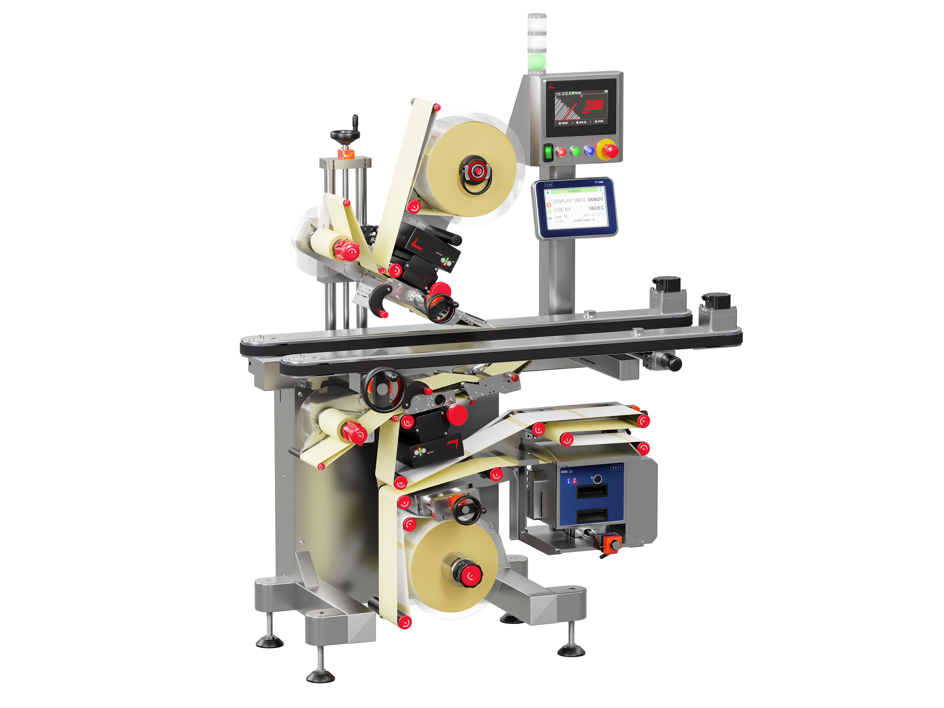 Geset 247 labeling system with labels left
