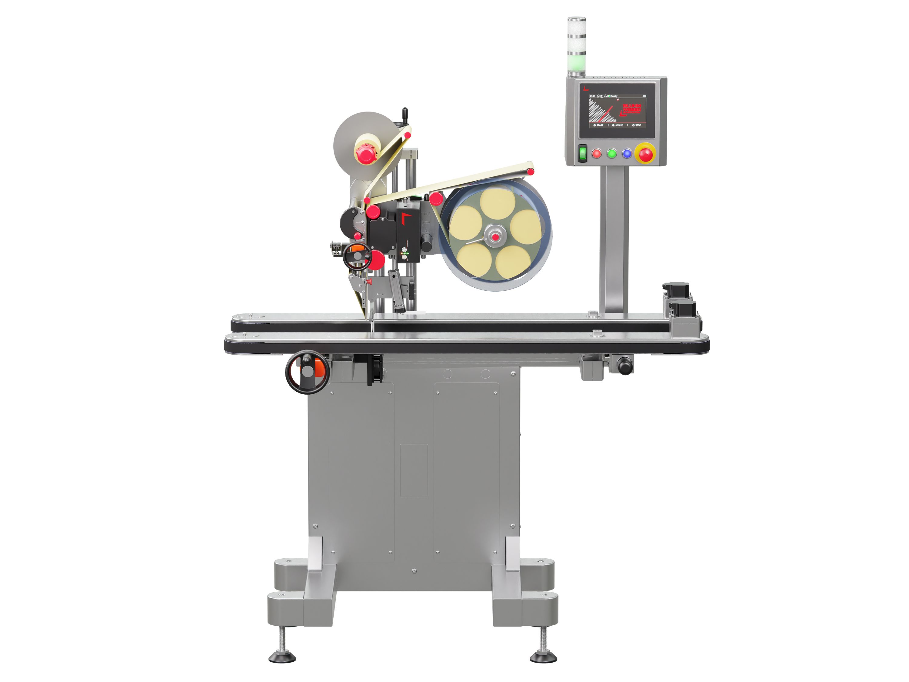 Geset 249 labeling system with front labels