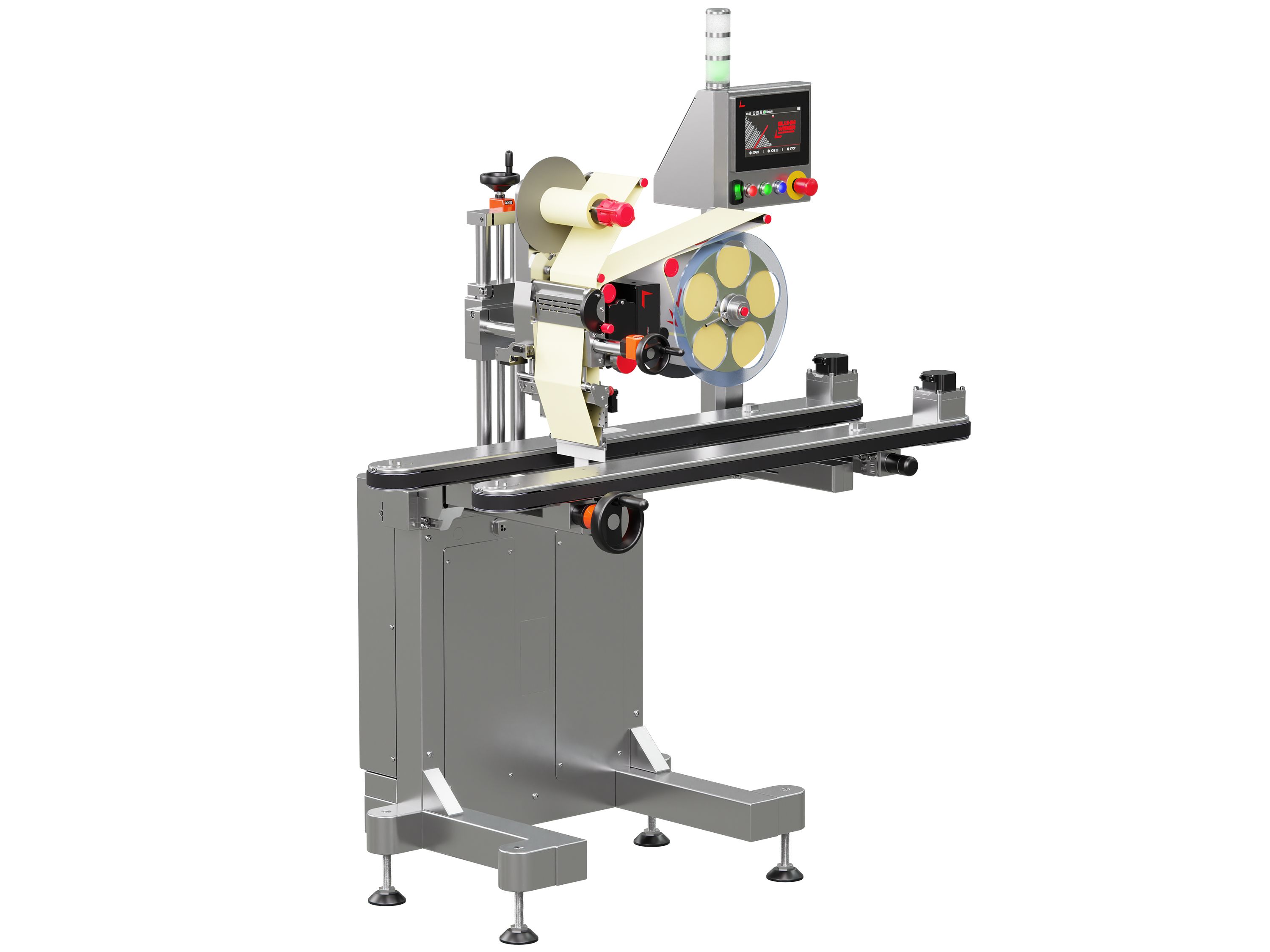 Geset 249 labeling system with labels left