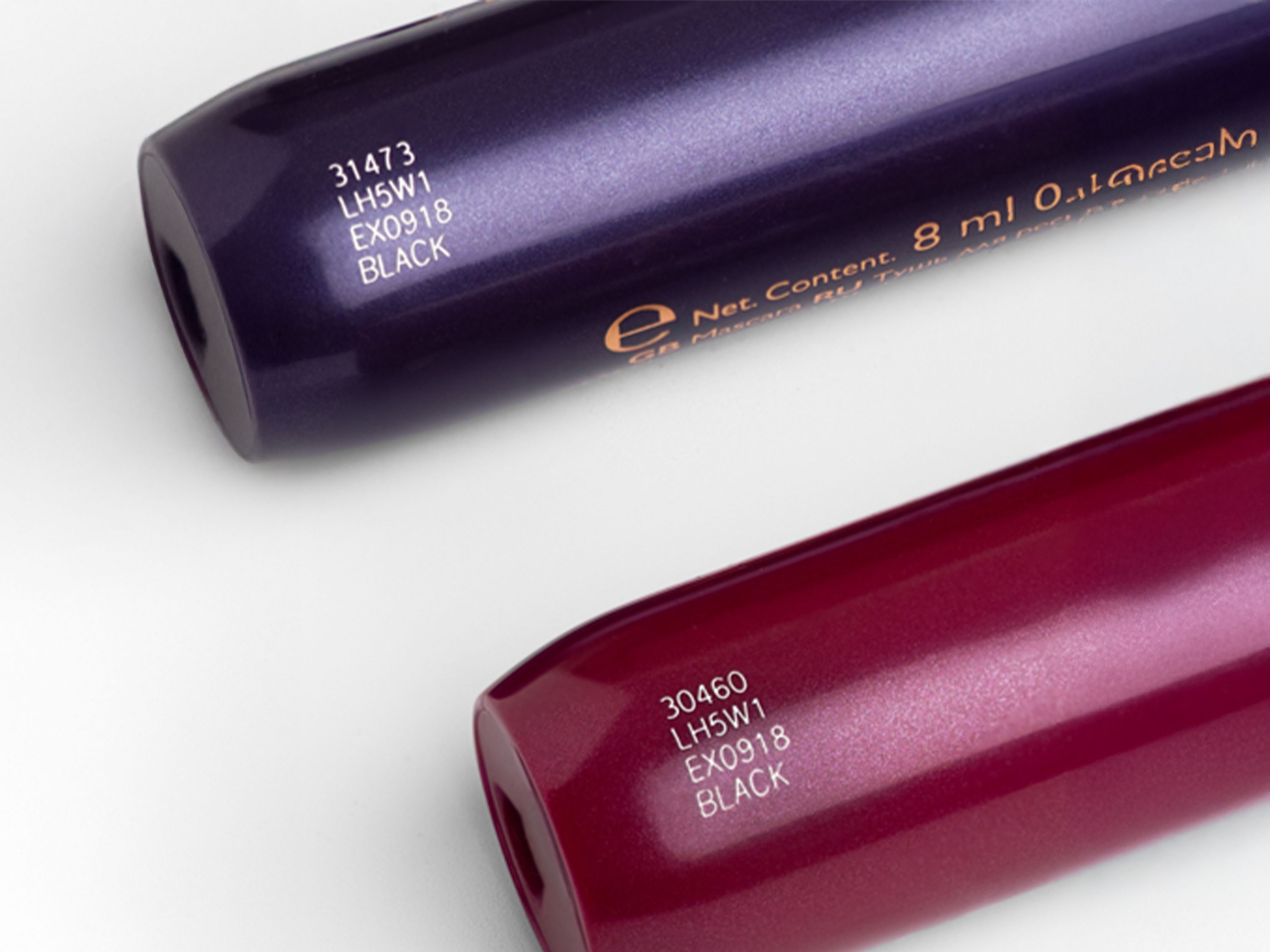 Faserlaser Codierung auf Plastikverpackung Mascara