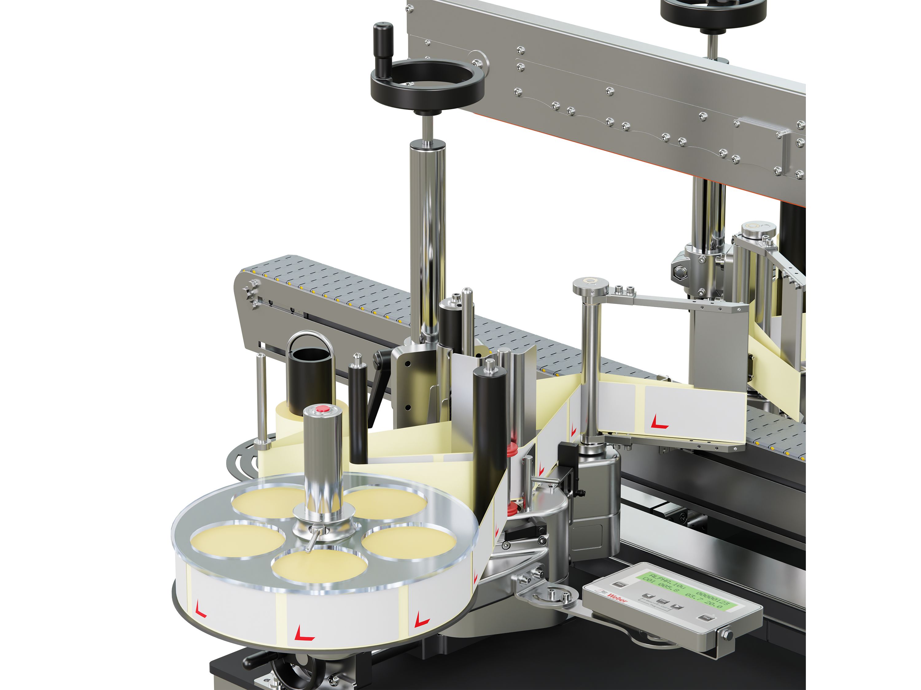 Etikettieranlage Geset 214 mit Etiketten rechts