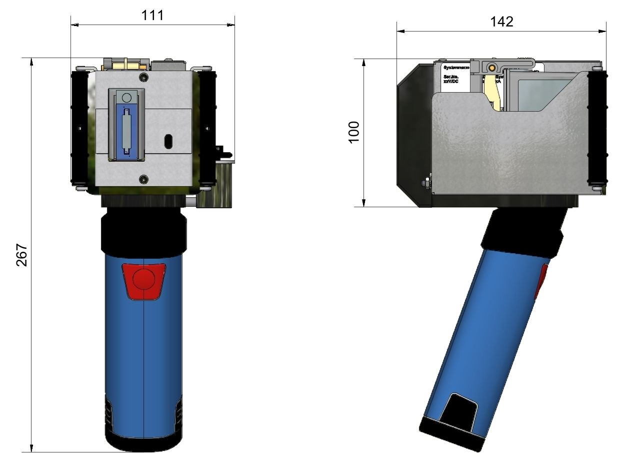 Technical Drawing Markoprint HandHold LX Ultra