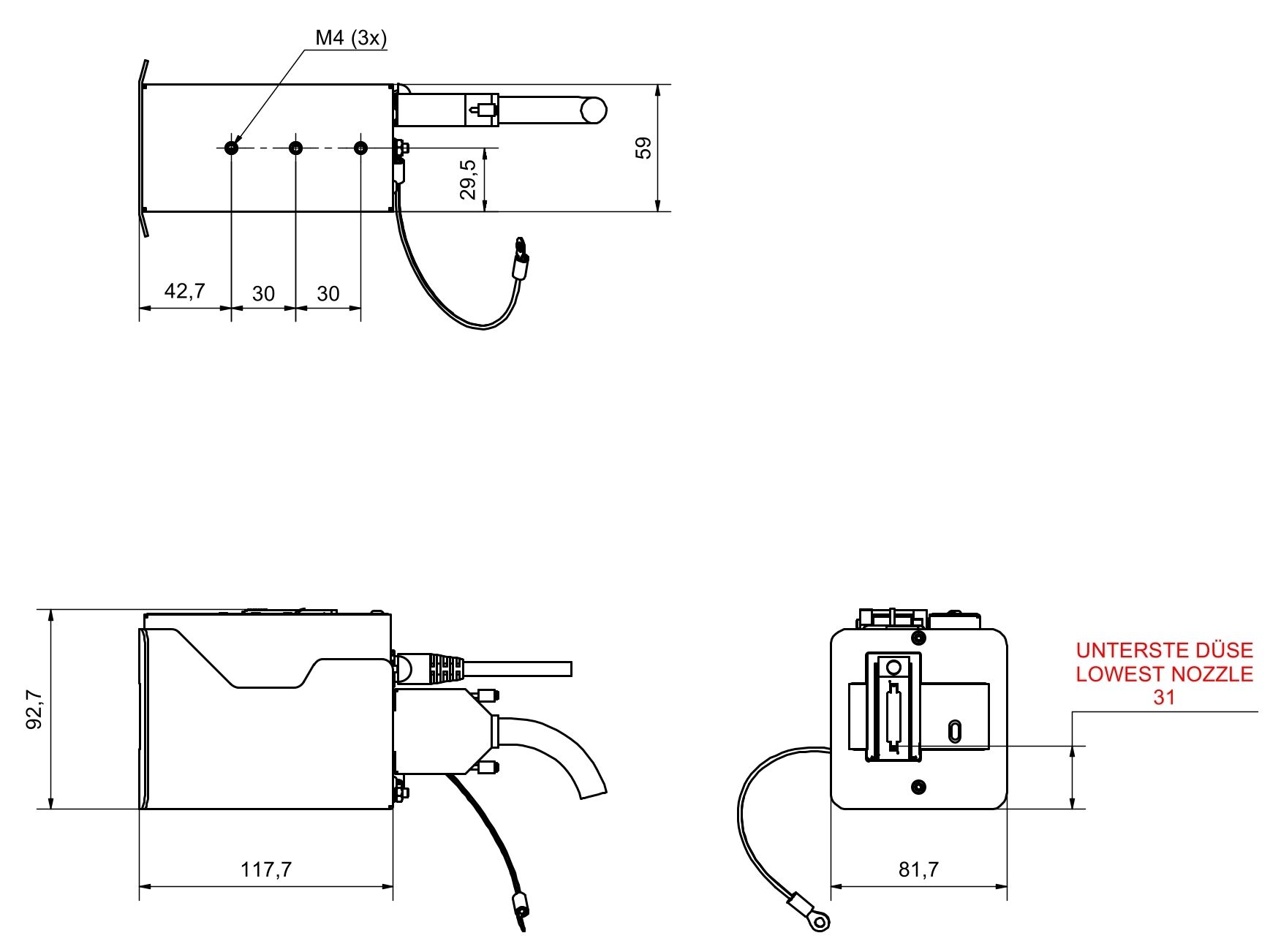 Technical Drawing Markoprint X1JET LX Ultra