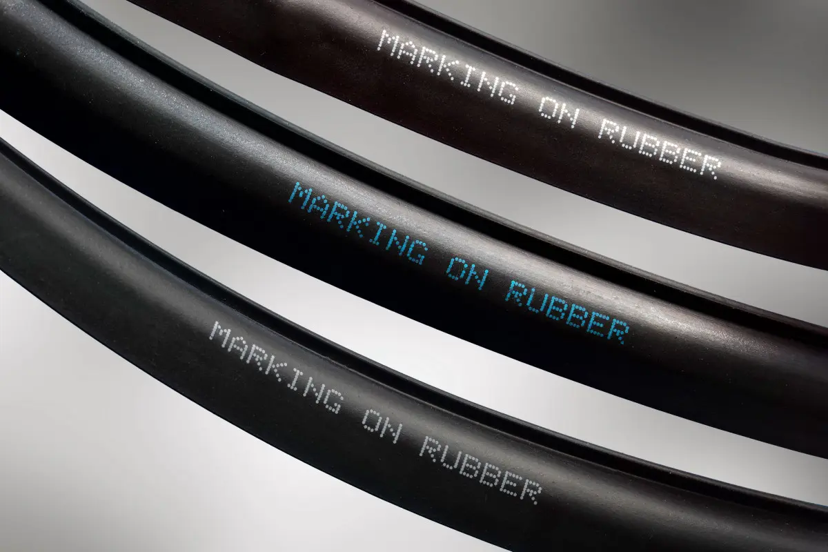 Druck mit hochdeckenden Tinten auf Gummi