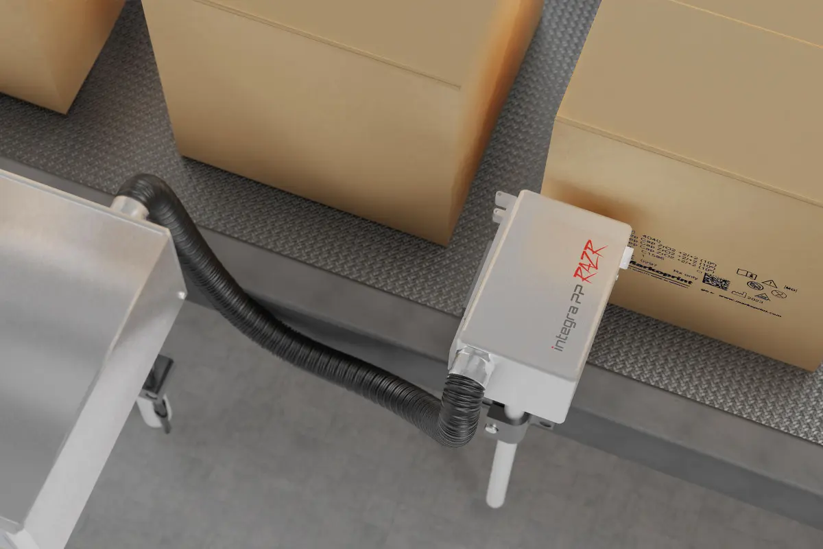 High resolution direct printing on cardboard boxes