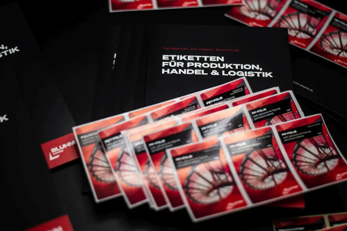 Colour labels manufactured by Weber Marking Systems